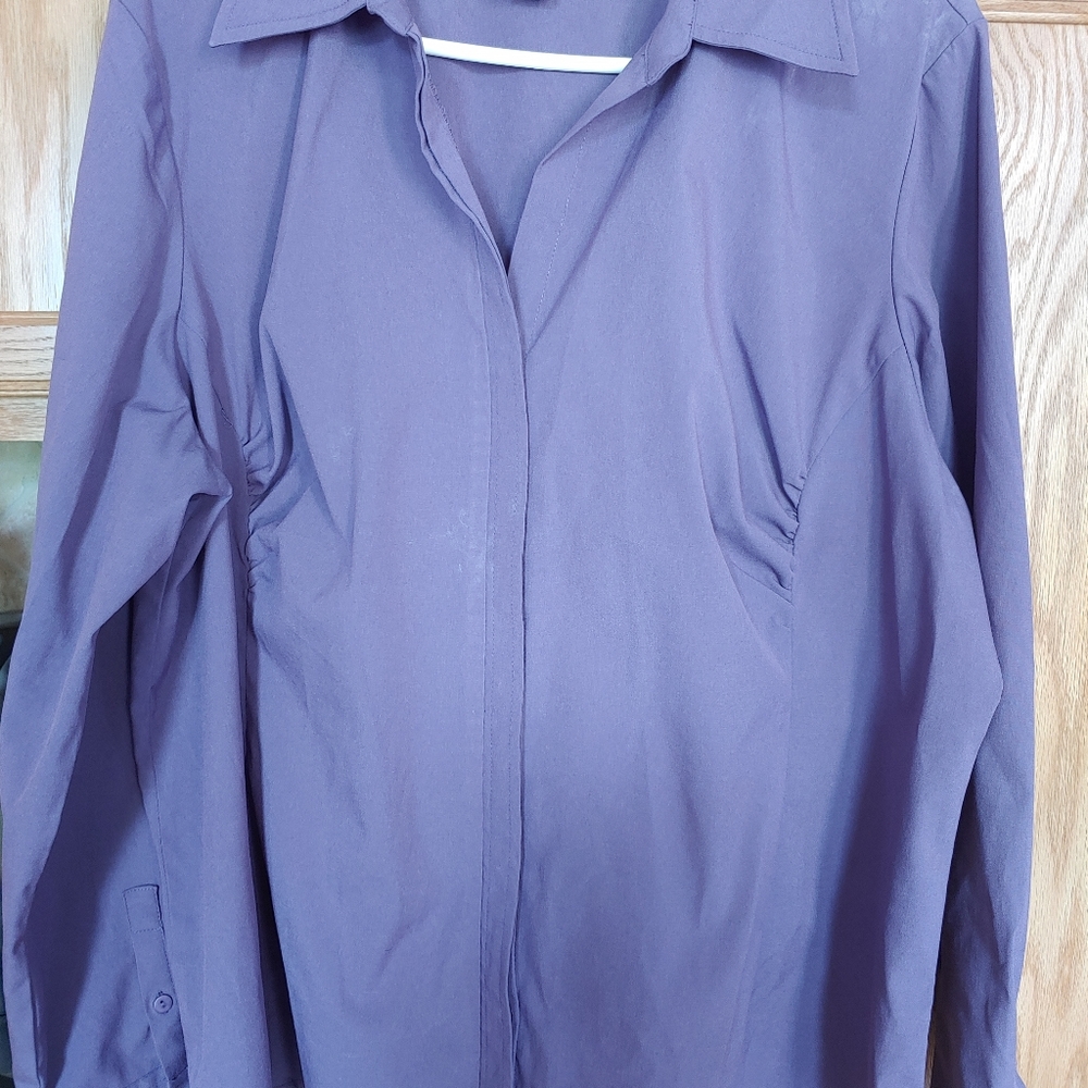 Purple button down